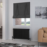 Eastbrook Column Radiator 600 x 1010 / Central Heating Eastbrook Rivassa Traditional 2 Column Radiator in Matt Black
