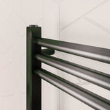 Eastbrook Ladder Rail Eastbrook Wendover Straight Heated Towel Rail in Brushed Gunmetal