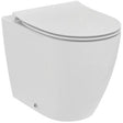 Ideal Standard Back to Wall Toilet Slimline Sandwich Ideal Standard i.life O Back to Wall Rimless Toilet with HydroTwist Flush and Soft Close Seat