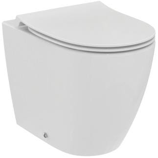 Ideal Standard Back to Wall Toilet Slimline Sandwich Ideal Standard i.life O Back to Wall Rimless Toilet with HydroTwist Flush and Soft Close Seat