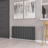 Eastbrook Panel Radiator 600 x 1230 / Central Heating Eastbrook Guardia Straight Horizontal Aluminium in Matt Anthracite