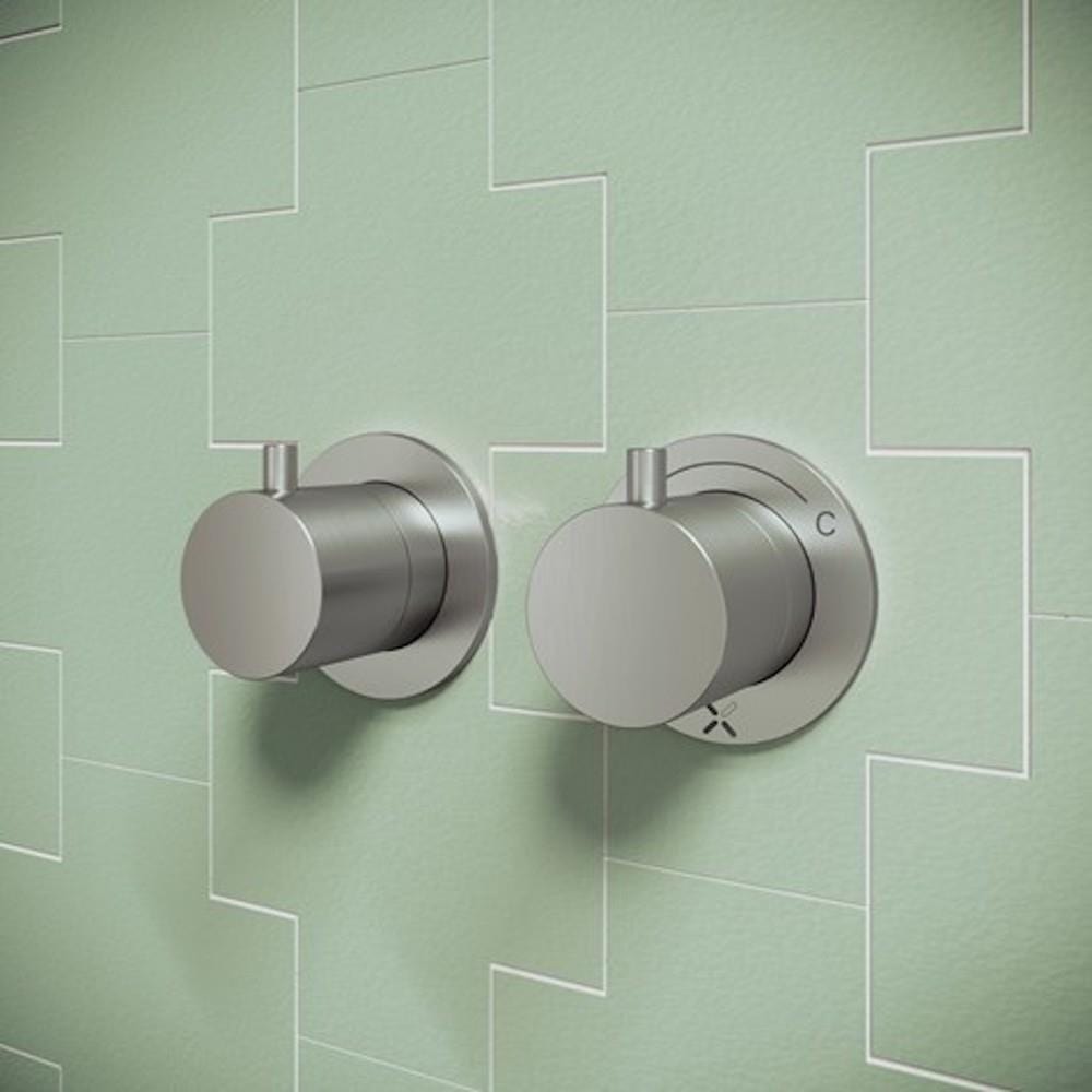 Crosswater Concealed Shower Valve Crosswater MPRO Module 3 Outlet, 2 Handle Concealed Thermostatic Shower Valve