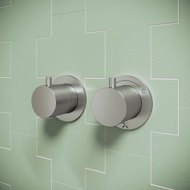 Crosswater Concealed Shower Valve Crosswater MPRO Module 3 Outlet, 2 Handle Concealed Thermostatic Shower Valve