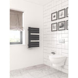 Eastbrook Helmsley Straight Vertical Designer Towel Rail in Matt Black