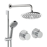 UK Bathroom Store Concealed Shower Set Crosswater Module Shower Set 2 with Riser Rail Kit and Overhead Shower
