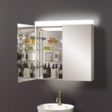 Crosswater Mirrored Cabinet Crosswater Image 700mm Illuminated Mirrored Double Door Cabinet