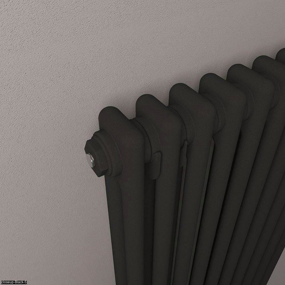 Eastbrook Rivassa Traditional 2 Column Radiator in Matt Black