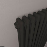Eastbrook Rivassa Traditional 2 Column Radiator in Matt Black