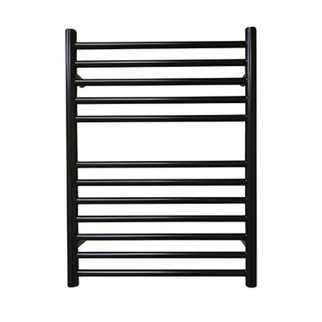 JIS Ladder Rail 700 x 520mm / Black / Central Heating JIS Sussex Ouse Vertical Stainless Steel Heated Towel Rail