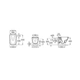 Roca Wall Hung Toilet Roca The Gap Square Wall Hung Rimless Toilet with Soft Close Seat