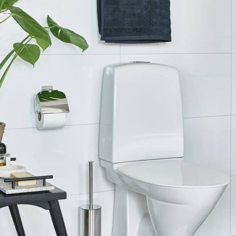 Smedbo Toilet Roll Holder Smedbo Ice Toilet Roll Holder with Cover in Chrome