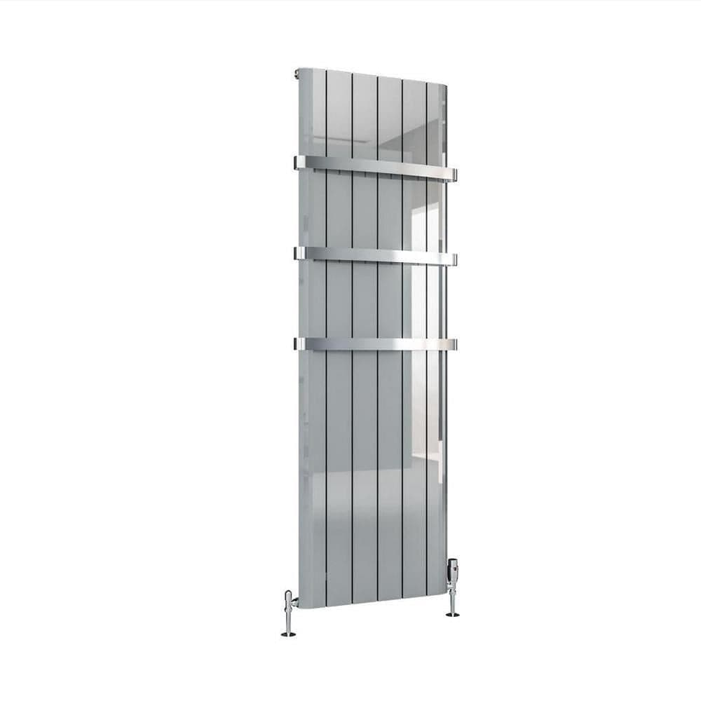 Eastbrook Panel Radiator Eastbrook Peretti Straight Vertical Aluminium Radiator in Polished Aluminium