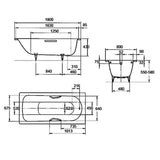 Kaldewei Single Ended Bath Kaldewei Saniform Plus Single Ended Steel Bath with Leg Set