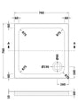 Aquarius Bathrooms Square Shower Tray 760x760mm Aquarius Urbano Square Stone Resin Shower Tray with 4 Upstands