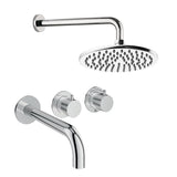 UK Bathroom Store Concealed Shower Set Crosswater Module Shower Set 3 with Fixed Overhead Shower and Bath Spout