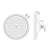 Burlington Fixed Shower Head Burlington Riviera Fixed AirBurst Shower Head with Wall Mounted Arm