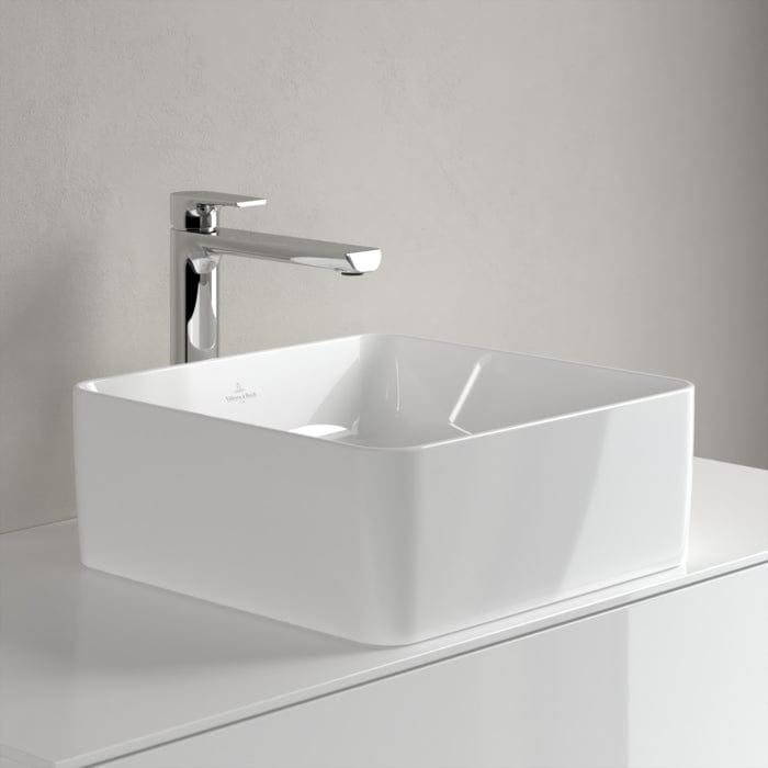 Villeroy & Boch Countertop Basin Villeroy & Boch Collaro 380mm Square Countertop Basin in White Alpin