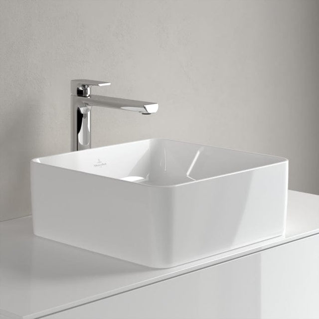 Villeroy & Boch Countertop Basin Villeroy & Boch Collaro 380mm Square Countertop Basin in White Alpin