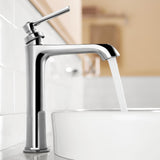 Flova Mono Basin Tap Diamond Chrome Flova Liberty Tall Basin Mixer Tap with Clicker Waste