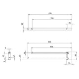 Crosswater Towel Rails and Rings Crosswater MPRO Double Swivel Towel Rail