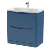 Aquarius Bathrooms Floor Standing Vanity Unit Aquarius Seren 800mm Floor Standing Two Drawer Vanity Unit with Basin