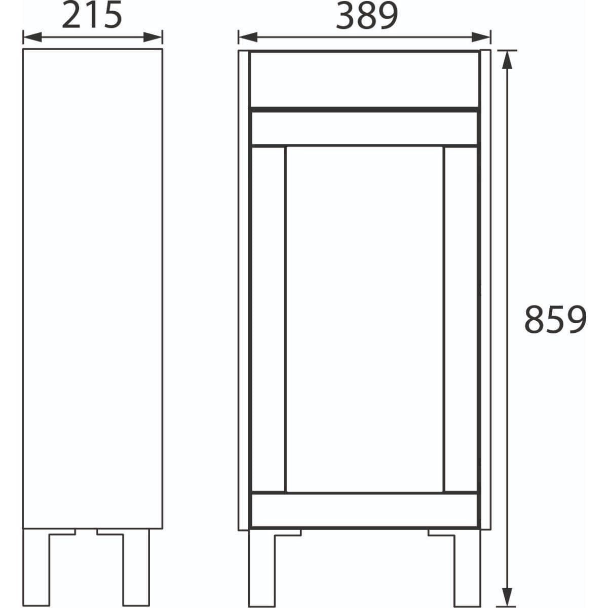 Heritage Cloakroom Unit Heritage Lynton 400mm Floor Standing Cloakroom Vanity Unit with Basin, Waste and Handle Bundle