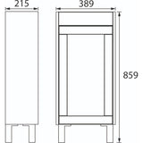 Heritage Cloakroom Unit Heritage Lynton 400mm Floor Standing Cloakroom Vanity Unit with Basin, Waste and Handle Bundle