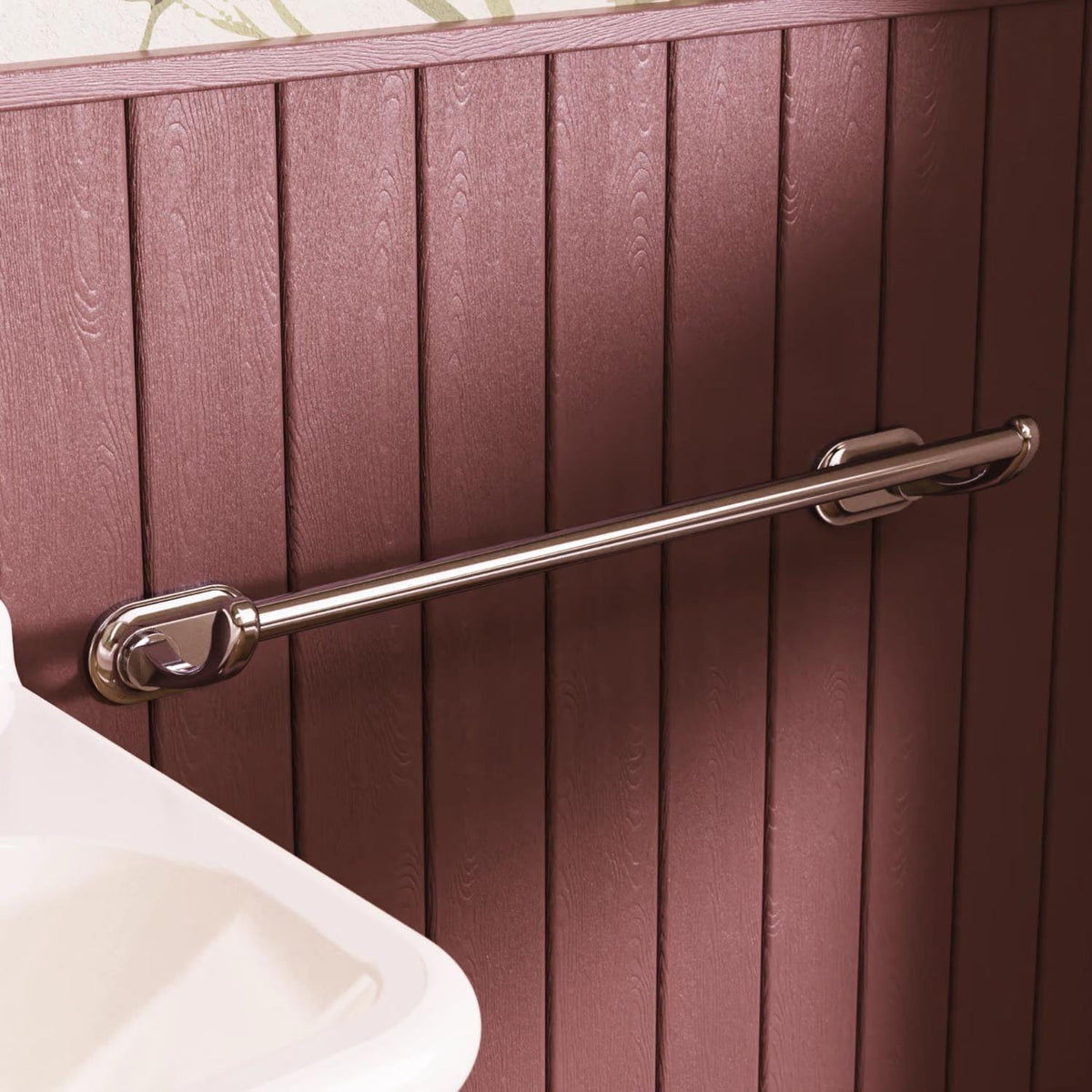 Burlington Towel Rails and Rings Chrome / 600mm Burlington Guild Towel Rail