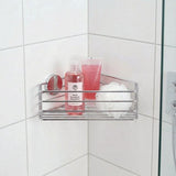 Smedbo Basket Chrome Smedbo Beslagsboden Frame Self-Adhesive Corner Shower Basket
