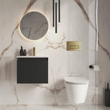 Saneux Wall Mounted Vanity Unit Saneux Monument 500mm Wall Mounted One Drawer Vanity Unit with Basin or Worktop