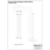 Eastbrook Column Radiator Eastbrook Rivassa Traditional 2 Column Radiator in Bronze Effect
