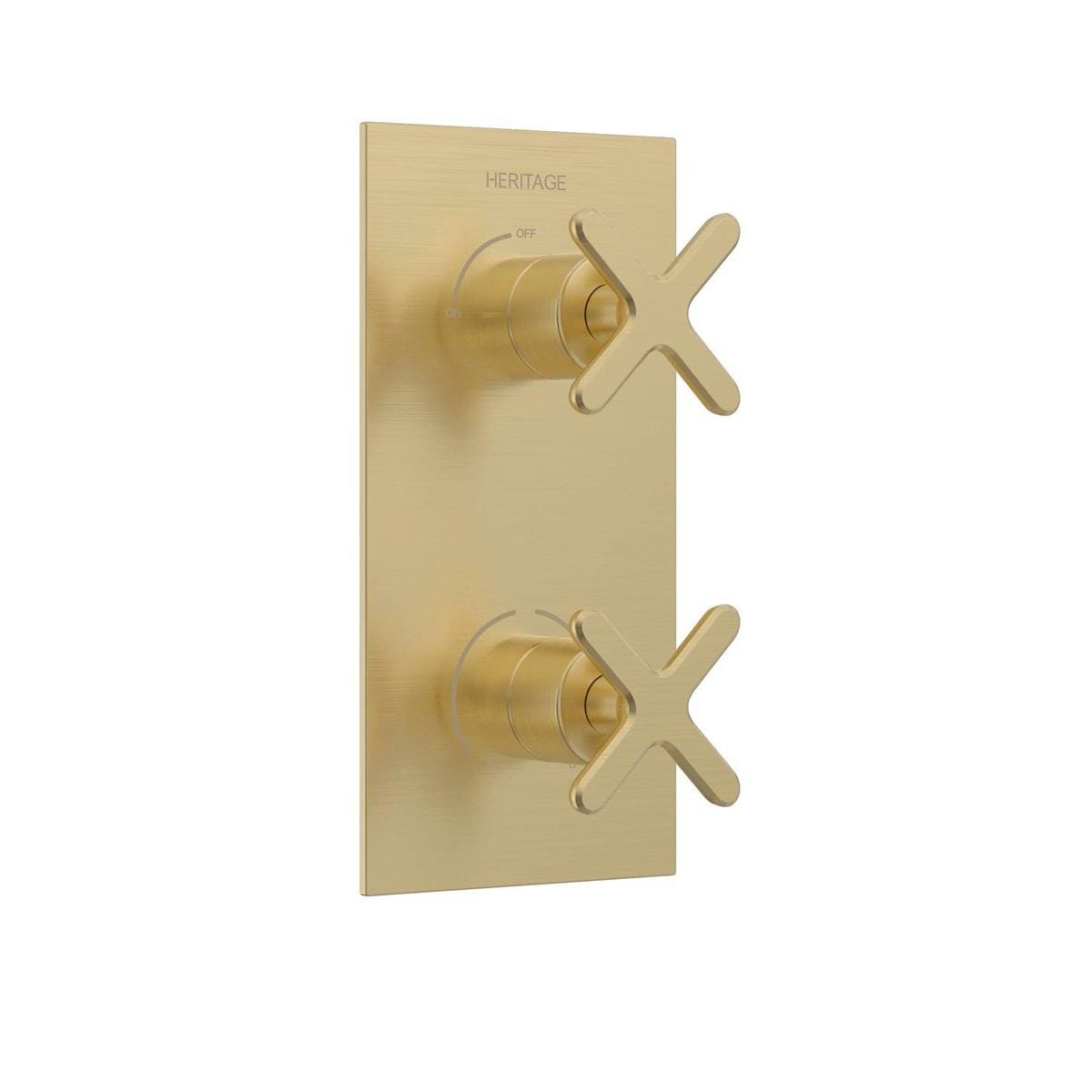Heritage Concealed Shower Set Heritage Salcombe Concealed Thermostatic Shower Valve with Fixed Shower Head, Handset and Flexible Riser