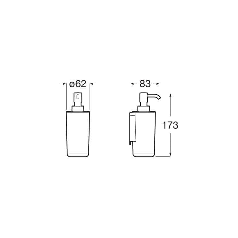 Roca Soap Dispenser Roca Sonata Wall Mounted Soap Dispenser and Holder