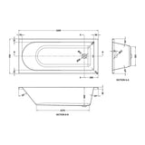 Aquarius Bathrooms Single Ended Bath Aquarius Elter Single Ended Bath With Legs Set