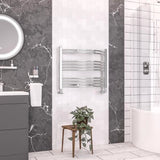 Eastbrook Wendover Curved Vertical Heated Towel Rail in Chrome