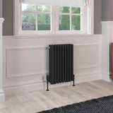 Eastbrook Rivassa Traditional 4 Column Radiator in Matt Black