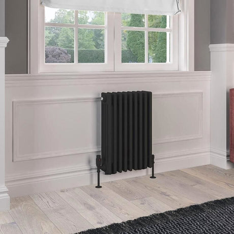 Eastbrook Rivassa Traditional 4 Column Radiator in Matt Black