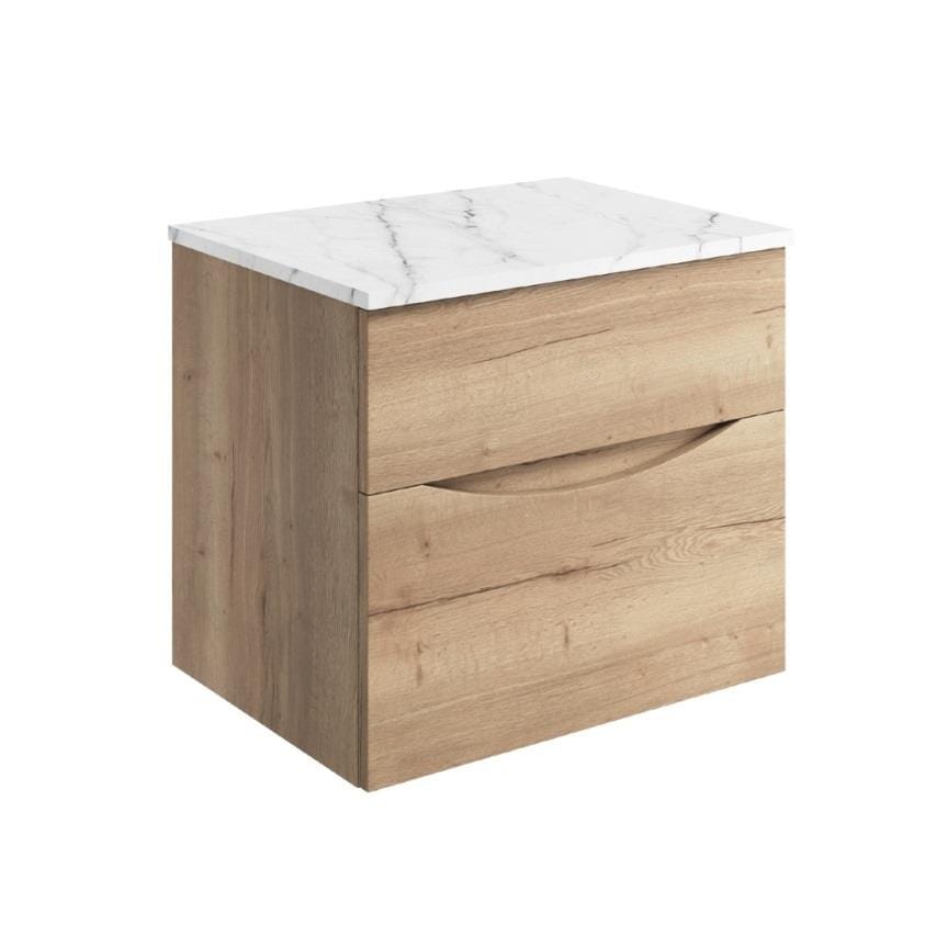 Crosswater Wall Mounted Vanity Unit Crosswater Glide II Wall Mounted Two Drawer Vanity Unit with Worktop