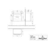 Villeroy & Boch Avento Wall Hung Vanity Unit 530mm One Door with Basin