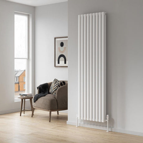 Reina Panel Radiator 1800 x 531mm / White Reina Neva Vertical Double Panel Central Heating Radiator