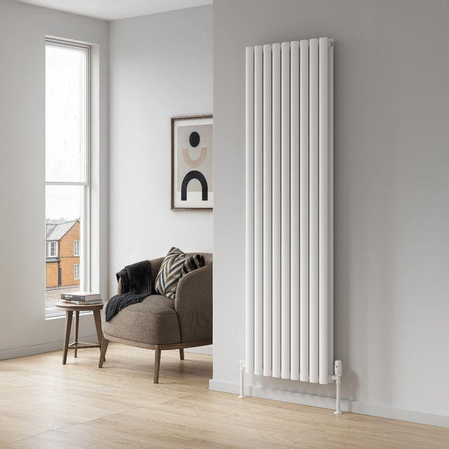 Reina Panel Radiator 1800 x 531mm / White Reina Neva Vertical Double Panel Central Heating Radiator