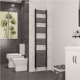 Eastbrook Ladder Rail 1800 x 400mm / Central Heating Eastbrook Wendover Straight Heated Towel Rail in Black Gold