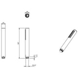 Villeroy & Boch Shower Handset Villeroy & Boch Verve Single Function Round PencilShower Handset