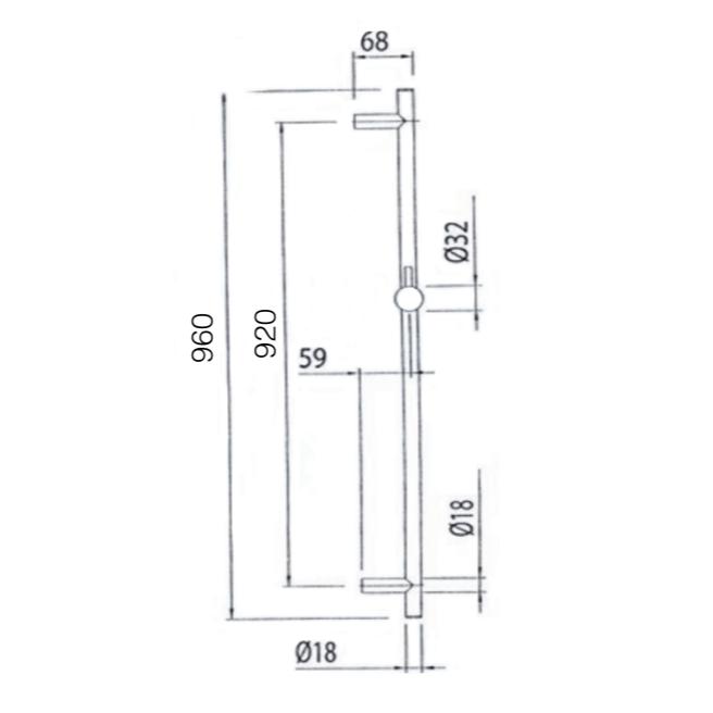 JTP Shower Riser Rail JTP Techno Riser Rail Set with Multi Function Hand Shower and Hose