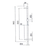 JTP Shower Riser Rail JTP Techno Riser Rail Set with Multi Function Hand Shower and Hose
