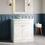 Aquarius Bathrooms Floor Standing Vanity Unit Aquarius Leighton 800mm Floor Standing Two Door Vanity Unit with Basin