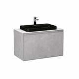 Imex Wall Mounted Vanity Unit Slate / Solid White / Black Imex Arco Wall Hung 800mm Single Drawer Vanity Unit with Worktop and Inset Basin