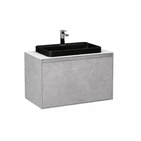 Imex Arco Wall Hung 800mm Single Drawer Vanity Unit with Worktop and Inset Basin