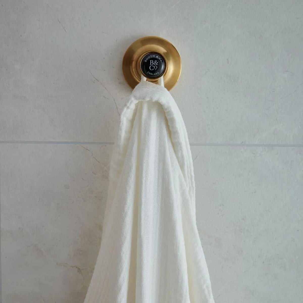 Vado Robe Hook Brushed Brass/Black Booth & Co. Axbridge Robe Hook