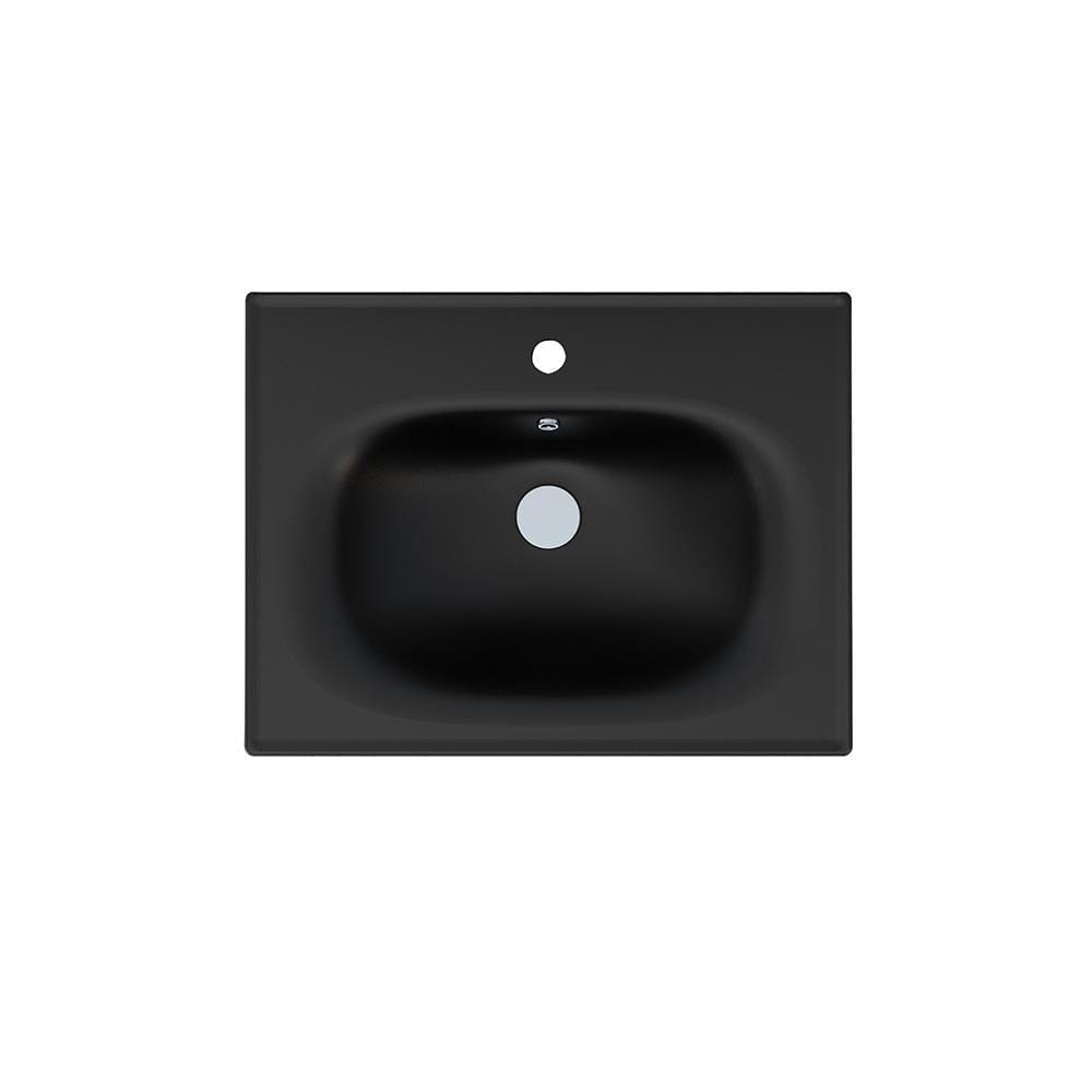 Imex Wall Mounted Vanity Unit Imex Croma Wall Mounted Single Drawer 600mm Vanity Unit with 1 Tap Hole Basin